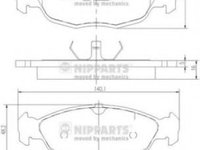 Set placute frana,frana disc OPEL ASTRA F (56_, 57_) (1991 - 1998) NIPPARTS J3600901