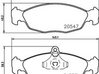 Set placute frana,frana disc OPEL ASTRA F Combi (51, 52) (1991 - 1998) HELLA PAGID 8DB 355 007-531 piesa NOUA