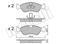 Set placute frana,frana disc OPEL ASTRA F Combi (51, 52) (1991 - 1998) METELLI 22-0208-0 piesa NOUA