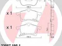 Set placute frana,frana disc OPEL ASTRA G Combi (F35) (1998 - 2009) ZIMMERMANN 23057.195.1 piesa NOUA