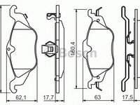 Set placute frana,frana disc OPEL ASTRA G combi (F35_) (1998 - 2009) BOSCH 0 986 424 456