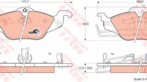 Set placute frana,frana disc OPEL ASTRA G Com