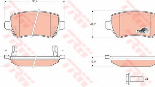 Set placute frana,frana disc OPEL ASTRA G cup