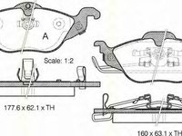 Set placute frana,frana disc OPEL ASTRA G hatchback (F48_, F08_), OPEL ASTRA G combi (F35_), OPEL ASTRA G limuzina (F69_) - TRISCAN 8110 24007