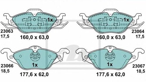 Set placute frana,frana disc OPEL ASTRA G hat