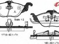 Set placute frana,frana disc OPEL ASTRA G hatchback (F48_, F08_), OPEL ASTRA G combi (F35_), OPEL ASTRA G limuzina (F69_) - METZGER 0684.02