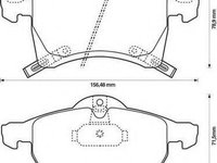 Set placute frana,frana disc OPEL ASTRA G hatchback (F48_, F08_), OPEL ASTRA G combi (F35_), OPEL ASTRA G limuzina (F69_) - STOP 571975S