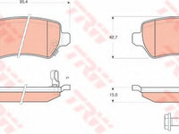 Set placute frana,frana disc OPEL ASTRA H combi (L35) (2004 - 2020) TRW GDB1515