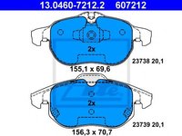 Set placute frana,frana disc OPEL ASTRA H GTC (L08) (2005 - 2016) ATE 13.0460-7212.2 piesa NOUA