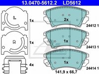 Set placute frana,frana disc OPEL ASTRA J GTC (2011 - 2016) ATE 13.0470-5612.2 piesa NOUA