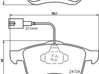 Set placute frana,frana disc OPEL COMBO Combi (X12) (2012 - 2016) TEXTAR 2472701 piesa NOUA