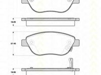 Set placute frana,frana disc OPEL CORSA D, VAUXHALL CORSA Mk III (D) (L_8), VAUXHALL CORSAVAN Mk III (D) - TRISCAN 8110 24028