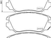 Set placute frana,frana disc OPEL INSIGNIA Combi (2008 - 2016) HELLA PAGID 8DB 355 013-051 piesa NOUA