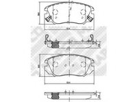 Set placute frana,frana disc OPEL INSIGNIA, OPEL INSIGNIA limuzina, OPEL INSIGNIA combi - MAPCO 6858