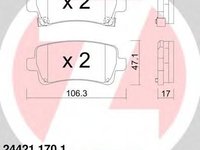 Set placute frana,frana disc OPEL INSIGNIA, OPEL INSIGNIA limuzina, VAUXHALL INSIGNIA limuzina - ZIMMERMANN 24421.170.1