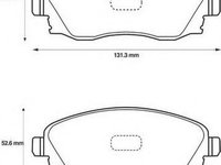 Set placute frana,frana disc OPEL MERIVA (2003 - 2010) JURID 573011J