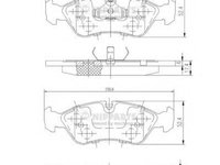 Set placute frana,frana disc OPEL MONZA E (39_, 49_), OPEL KADETT E Cabriolet (43B_), OPEL KADETT E combi (35_, 36_, 45_, 46_) - NIPPARTS J3600900