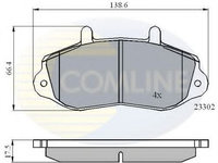 Set placute frana,frana disc OPEL MOVANO autobasculanta (H9) (1999 - 2010) COMLINE CBP01021 piesa NOUA