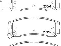 Set placute frana, frana disc OPEL SINTRA 96- - punte spate - OEM-MAXGEAR: 19-1390|19-1390 - W02388675 - LIVRARE DIN STOC in 24 ore!!!