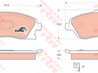 Set placute frana,frana disc OPEL TIGRA TwinTop (2004 - 2020) TRW GDB1570