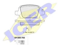 Set placute frana,frana disc OPEL VITA C (F08, F68), VAUXHALL CORSA Mk II (C) (W5L, F08), OPEL TIGRA TwinTop - ICER 181385-703