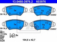 Set placute frana,frana disc OPEL ZAFIRA A (F75) (1999 - 2005) ATE 13.0460-3976.2 piesa NOUA