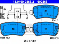 Set placute frana,frana disc OPEL ZAFIRA B (A05) (2005 - 2020) ATE 13.0460-2868.2