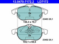 Set placute frana,frana disc OPEL ZAFIRA B (A05) (2005 - 2016) ATE 13.0470-7172.2 piesa NOUA