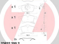 Set placute frana,frana disc OPEL ZAFIRA B (A05) (2005 - 2016) ZIMMERMANN 23832.200.2 piesa NOUA