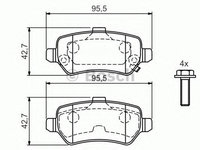 Set placute frana,frana disc OPEL ZAFIRA B (A05) (2005 - 2020) BOSCH 0 986 424 646