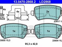 Set placute frana,frana disc OPEL ZAFIRA B (A05) (2005 - 2016) ATE 13.0470-2868.2 piesa NOUA