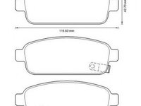 Set placute frana,frana disc OPEL ZAFIRA TOURER C (P12) (2011 - 2020) JURID 573335J