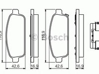 Set placute frana,frana disc OPEL ZAFIRA TOURER C (P12) (2011 - 2020) BOSCH 0 986 494 666