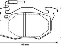 Set placute frana,frana disc PEUGEOT 106 (1A, 1C), Citroen ZX (N2), PEUGEOT 306 hatchback (7A, 7C, N3, N5) - STOP 571743S