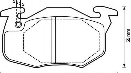 Set placute frana,frana disc PEUGEOT 106 (1A,