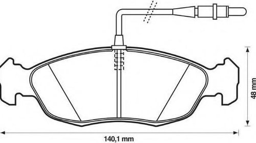 Set placute frana,frana disc PEUGEOT 106 (1A,