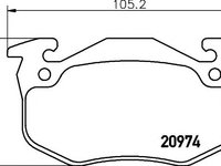 Set placute frana,frana disc PEUGEOT 205 Mk II (20A/C) (1987 - 1998) TEXTAR 2097401