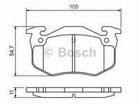 Set placute frana,frana disc PEUGEOT 206 CC (2D) (2000 - 2016) BOSCH 0 986 460 970