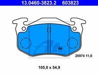 Set placute frana,frana disc PEUGEOT 206 hatchback (2A/C) (1998 - 2016) ATE 13.0460-3823.2