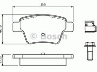 Set placute frana,frana disc PEUGEOT 207 CC (WD) (2007 - 2016) BOSCH 0 986 494 605 piesa NOUA