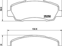 Set placute frana,frana disc PEUGEOT 301 (2012 - 2016) TEXTAR 2525001