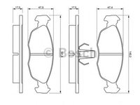 Set placute frana,frana disc PEUGEOT 306 (7B, N3, N5) (1993 - 2003) BOSCH 0 986 424 410 piesa NOUA