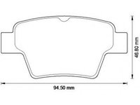 Set placute frana,frana disc PEUGEOT 307 CC (3B) (2003 - 2020) JURID 573235J