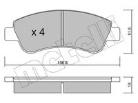 Set placute frana,frana disc PEUGEOT 307 SW (3H) (2002 - 2016) METELLI 22-0327-0 piesa NOUA