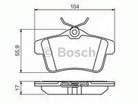 Set placute frana,frana disc PEUGEOT 308 (4A_, 4C_), PEUGEOT 308 CC, PEUGEOT 3008 - BOSCH 0 986 494 437