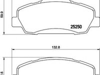 Set placute frana,frana disc PEUGEOT 308 SW combi, Citroen C-ELYSEE, PEUGEOT 301 - TEXTAR 2525001