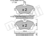 Set placute frana,frana disc PEUGEOT 407 (6D) (2004 - 2016) METELLI 22-0853-0 piesa NOUA