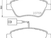 Set placute frana,frana disc PEUGEOT BIPPER (AA_) (2008 - 2020) TEXTAR 2370601