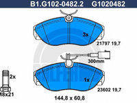 Set placute frana,frana disc PEUGEOT BOXER bus (230P) (1994 - 2002) GALFER B1.G102-0482.2 piesa NOUA