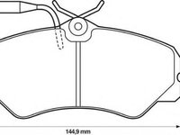 Set placute frana,frana disc PEUGEOT J5 bus (280P), Citroen C25 bus (280_, 290_), FIAT DUCATO caroserie (290) - JURID 571393J